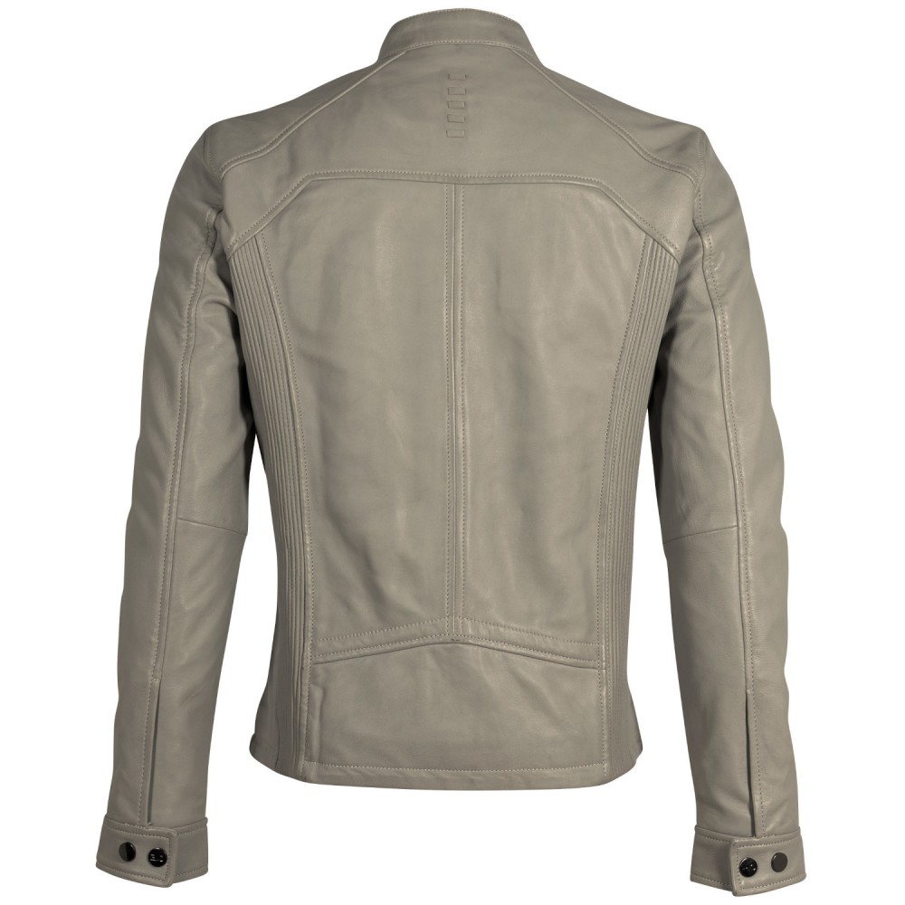 Męska skórzana kurtka 2.0 od Mauritius jasnoszara 2MToji - readytowear