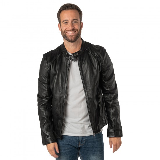 Męska skórzana kurtka 2.0 od Mauritius Czarna 2MToji