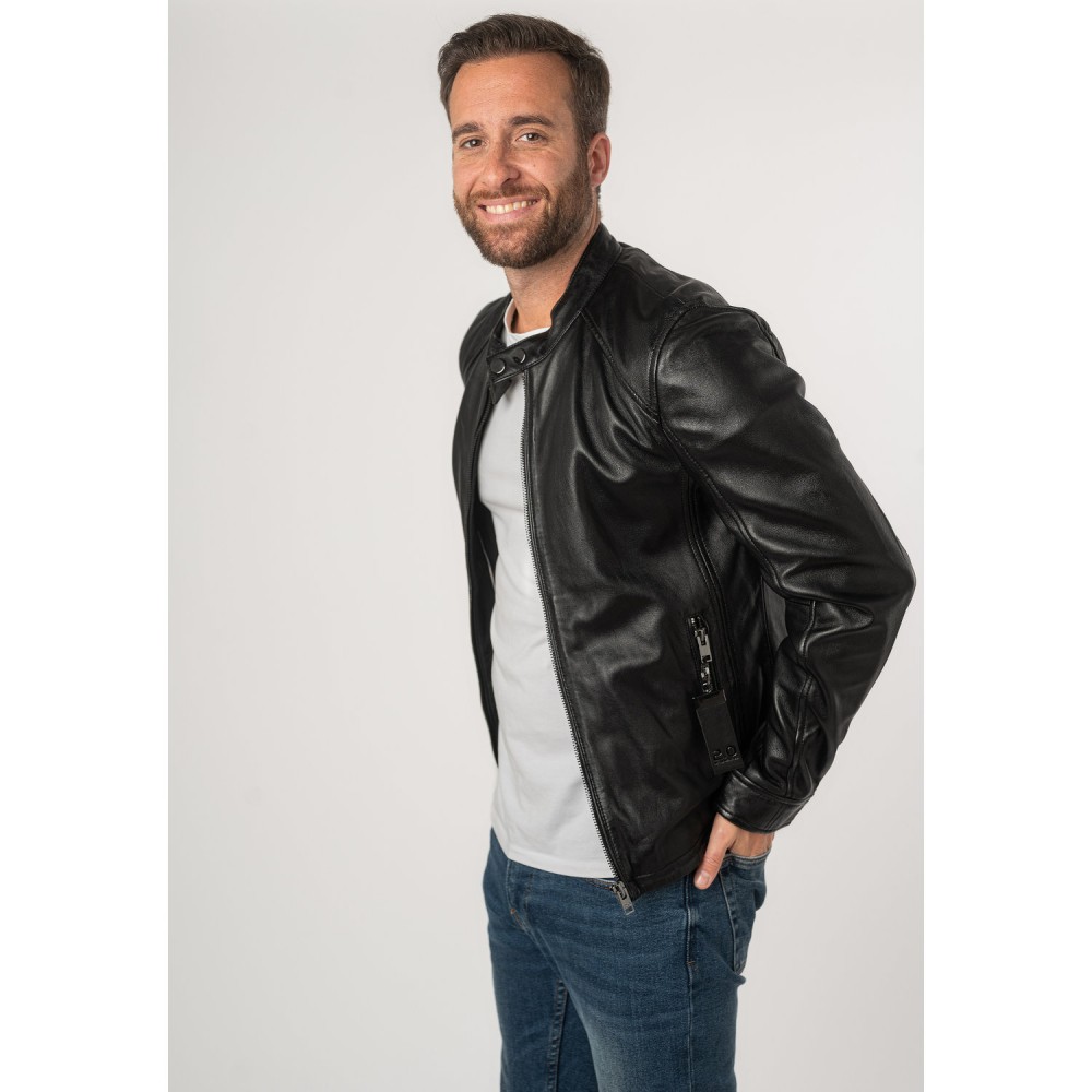 Męska skórzana kurtka 2.0 od Mauritius Czarna 2MToji - readytowear