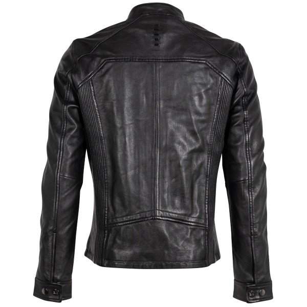Męska skórzana kurtka 2.0 od Mauritius Czarna 2MToji – BLACK FRIDAY — fotografia 4
