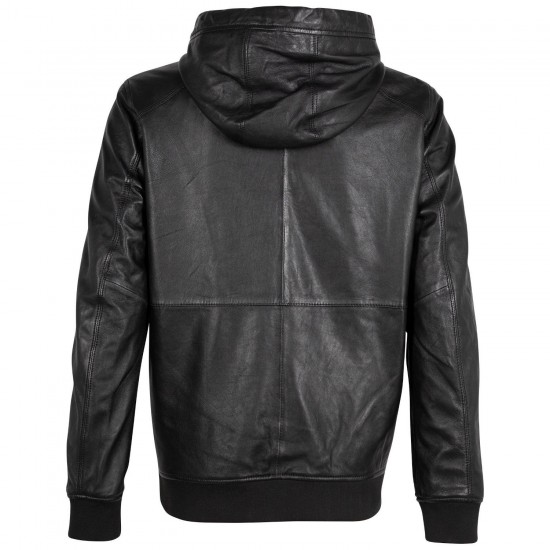 Unisex skórzana bluza z kapturem 2.0 od Mauritius czarna 2MYonji