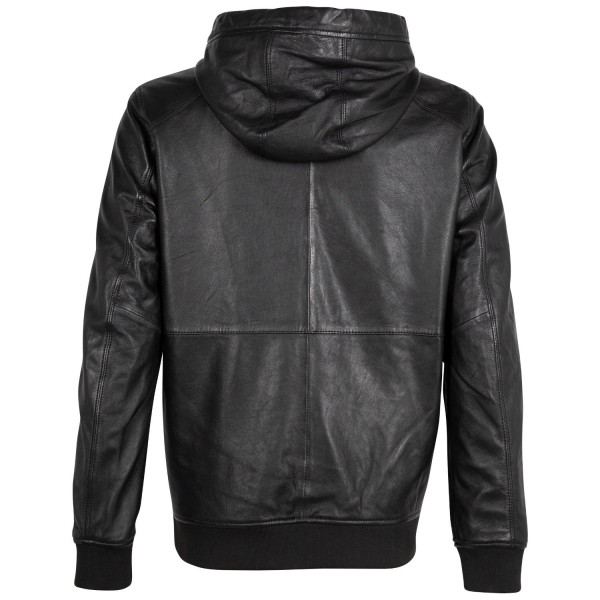 Unisex skórzana bluza z kapturem 2.0 od Mauritius czarna 2MYonji