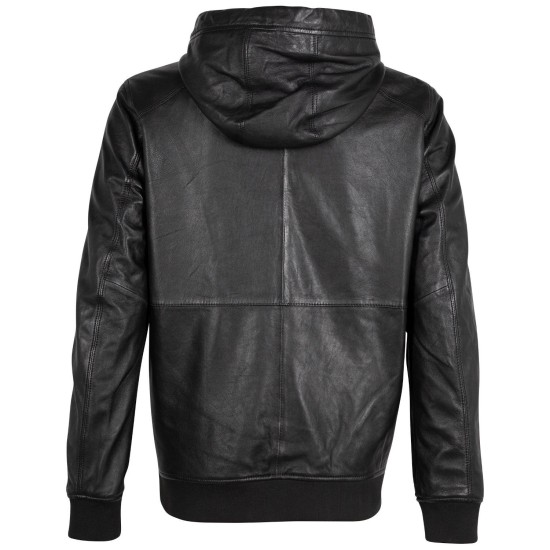 Unisex skórzana bluza z kapturem 2.0 od Mauritius czarna 2MYonji