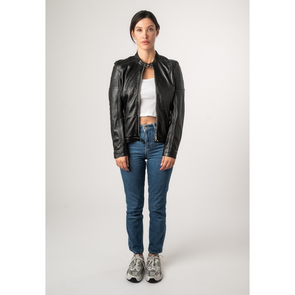 Kurtka skórzana damska 2.0 od Mauritius Czarna 2Wima - readytowear