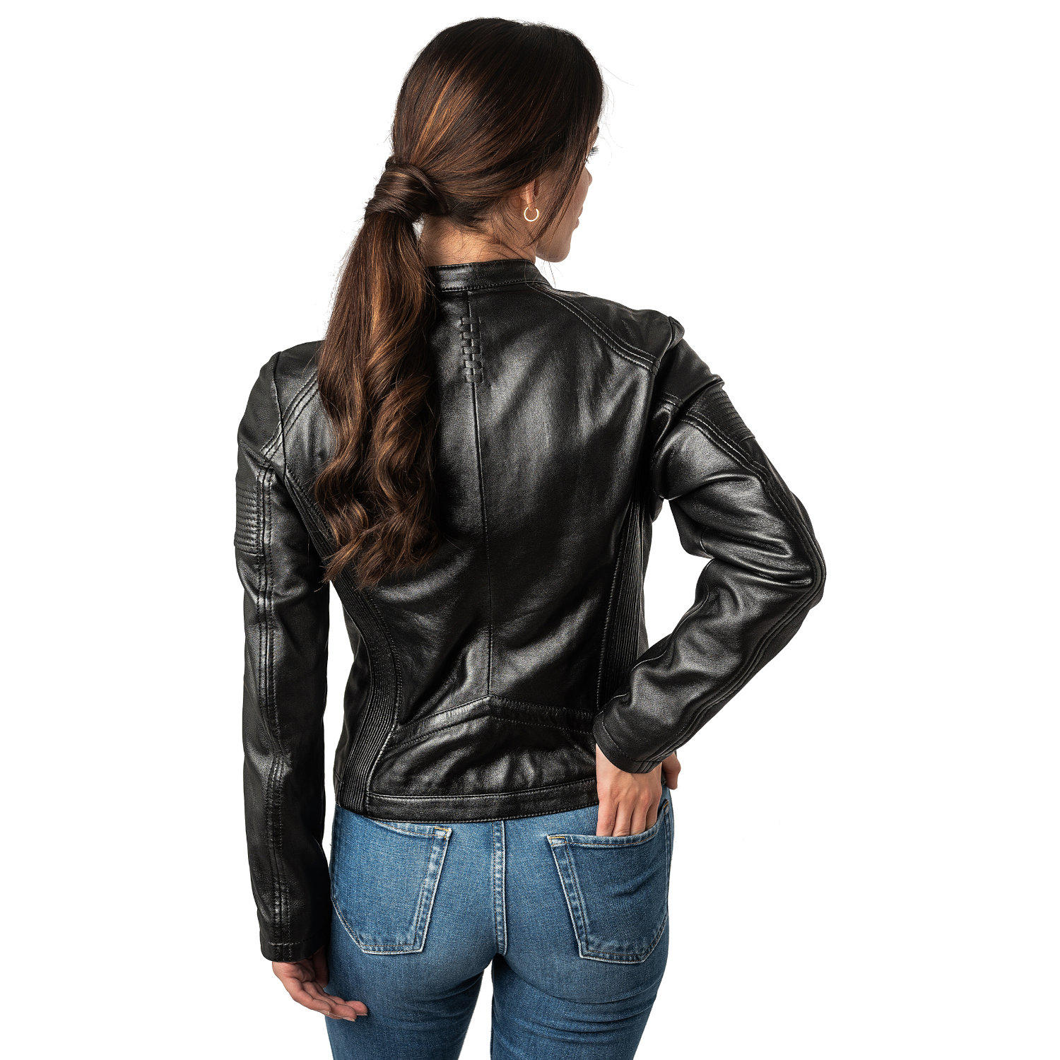 Kurtka skórzana damska 2.0 od Mauritius Czarna 2Wima – Kurtki skórzane