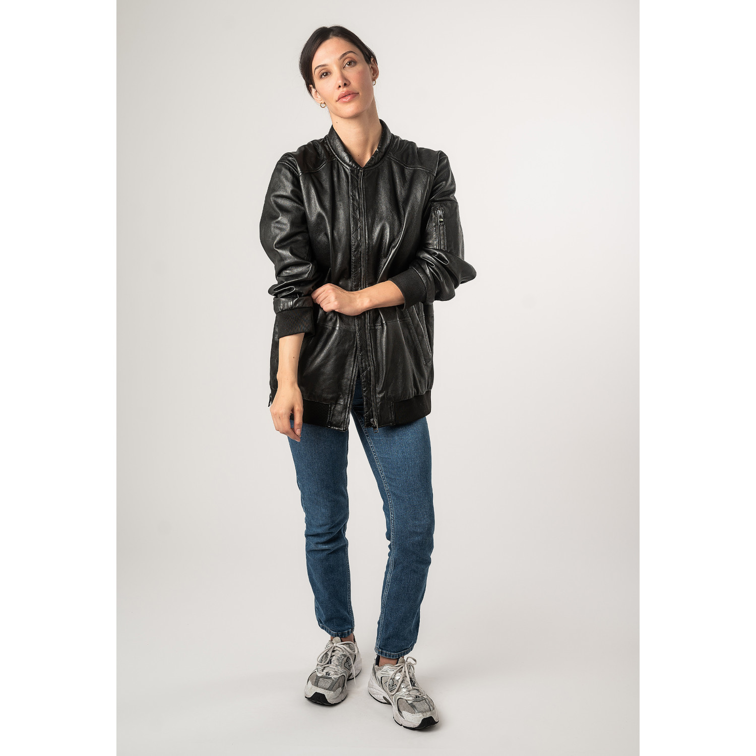 Unisex Leather Jacket 2.0 by Mauritius Black 2WKaira – Kurtki skórzane