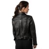Damska krótka skórzana kurtka 2.0 Mauritius Czarna 2Wmarine – Kurtki skórzane