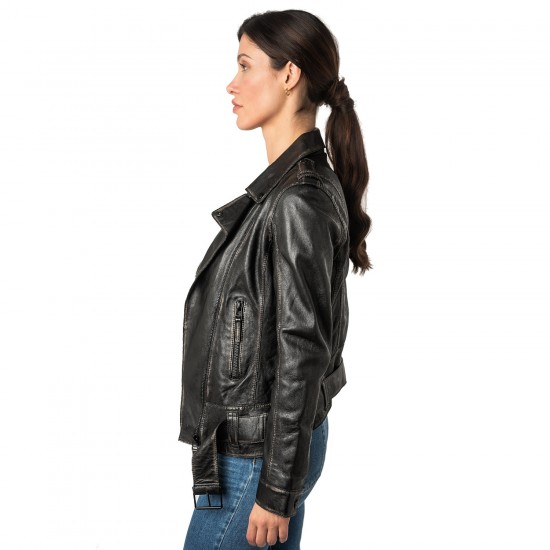 Kurtka skórzana damska 2.0 od Mauritius Vintage Black 2Wmelin