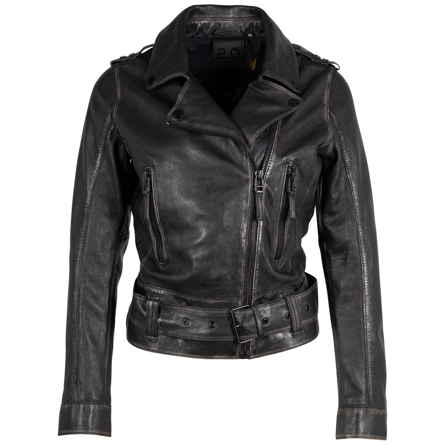 Kurtka skórzana damska 2.0 od Mauritius Vintage Black 2Wmelin – Kurtki skórzane