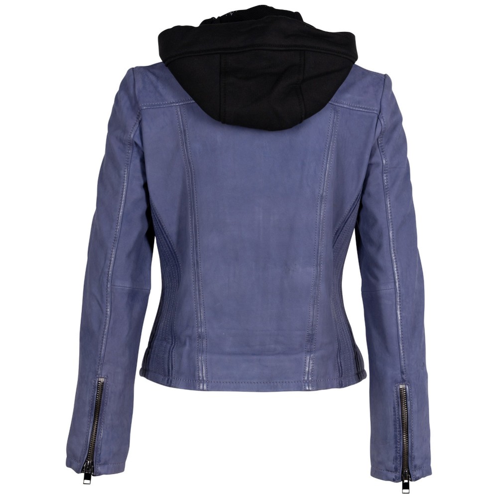 Kurtka skórzana damska 2.0 od Mauritius Ciemnofioletowa 2Wnadya