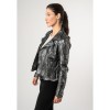 Kurtka skórzana damska 2.0 od Mauritius, czarna/holograficzna, 2Wnishell – Kurtki skórzane