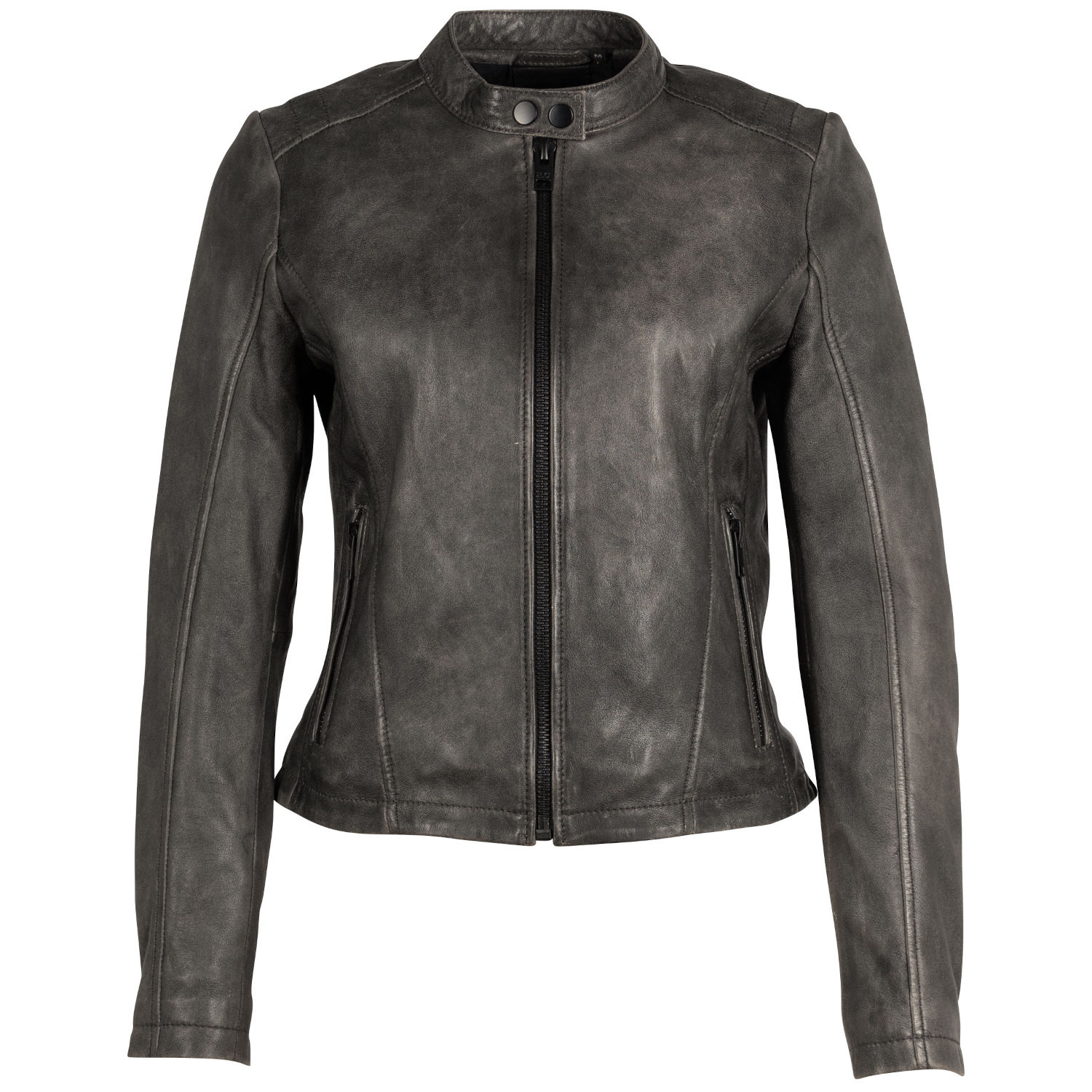 Kurtka skórzana damska 2.0 od Mauritius w kolorze vintage grey 2Wrayla – Kurtki skórzane