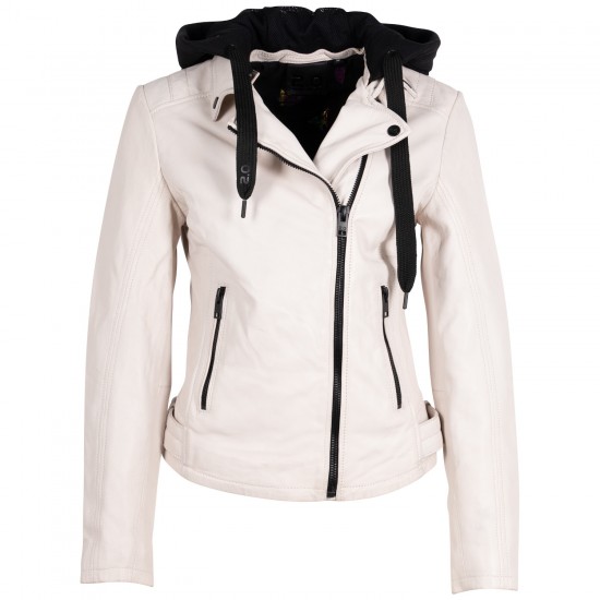 Kurtka skórzana damska 2.0 od Mauritius biała 2Wrinko