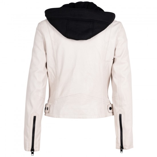 Kurtka skórzana damska 2.0 od Mauritius biała 2Wrinko
