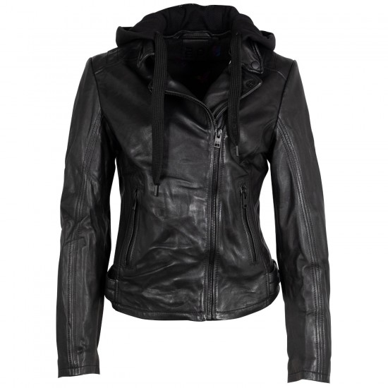 Kurtka skórzana damska 2.0 od Mauritius Czarna 2Wrinko