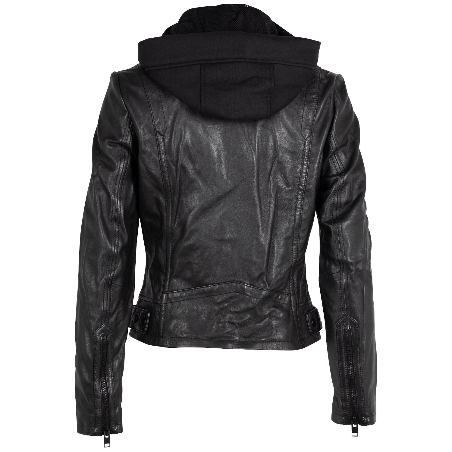 Kurtka skórzana damska 2.0 od Mauritius Czarna 2Wrinko – Kurtki skórzane