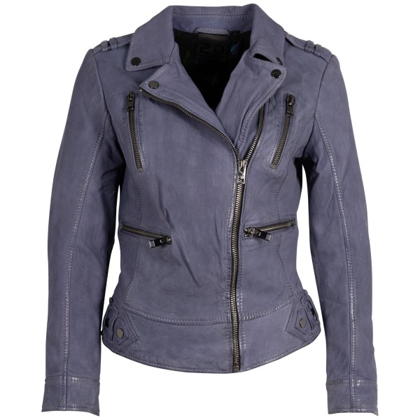 Damska skórzana kurtka 2.0 od Mauritius w kolorze ciemnofioletowym 2Wtashi