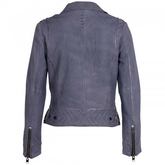 Damska skórzana kurtka 2.0 od Mauritius w kolorze ciemnofioletowym 2Wtashi