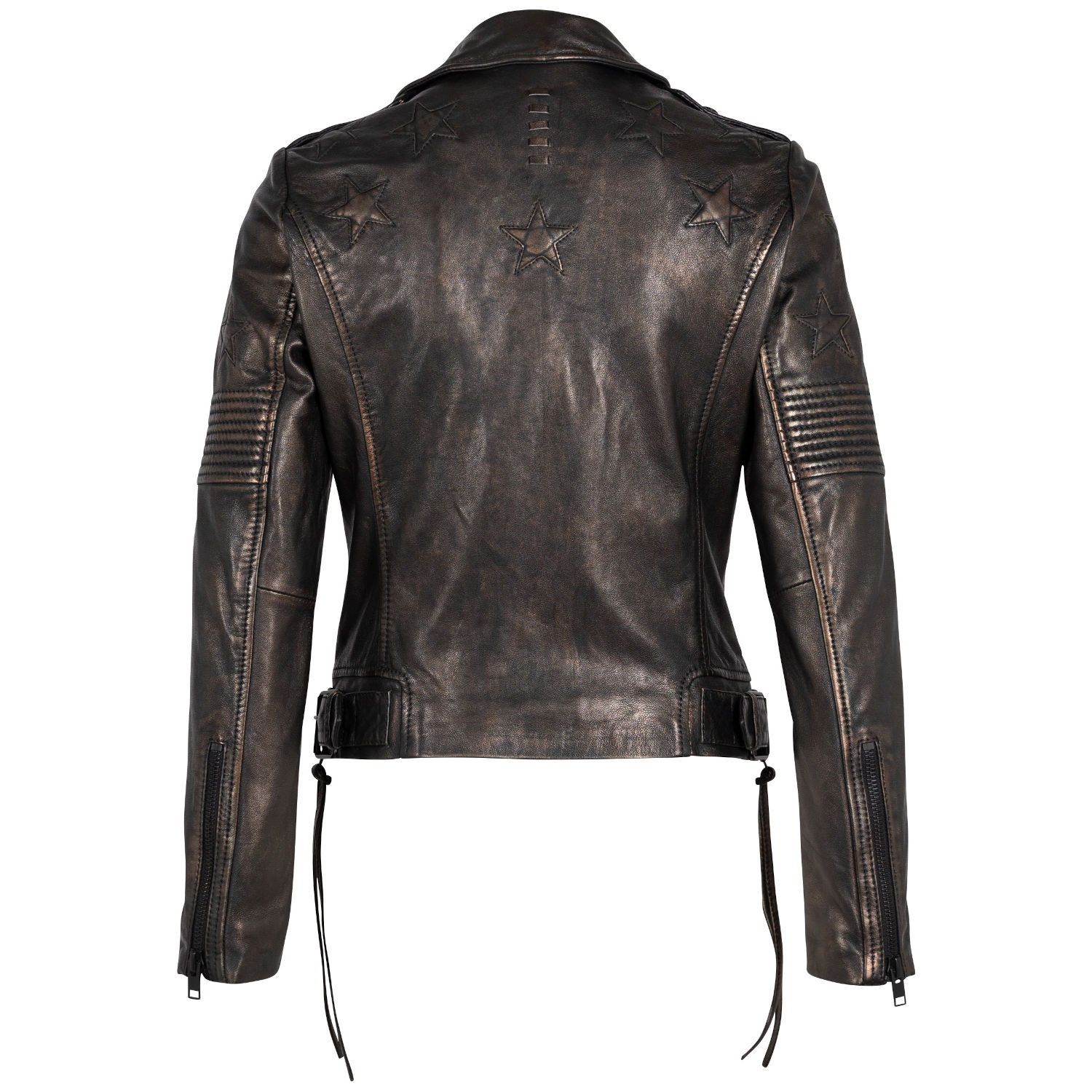 Kurtka skórzana damska 2.0 od Mauritius Czarna/Czarna 2Wwona – Kurtki skórzane