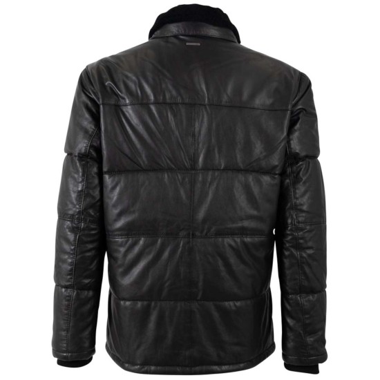 Męska skórzana kurtka Deercraft Czarna DMArnoud