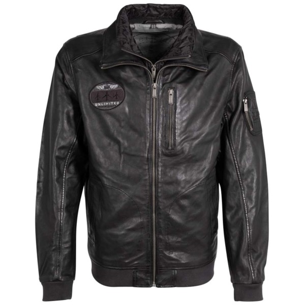 Męska skórzana kurtka Deercraft Czarna DMCalgary