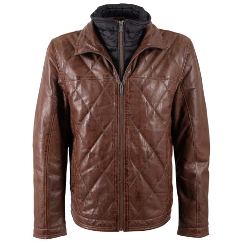 Męska skórzana kurtka Deercraft kasztanowa DMCarlsen