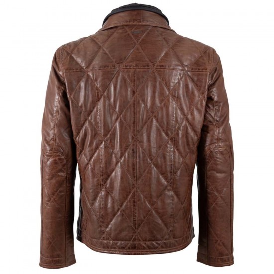 Męska skórzana kurtka Deercraft kasztanowa DMCarlsen