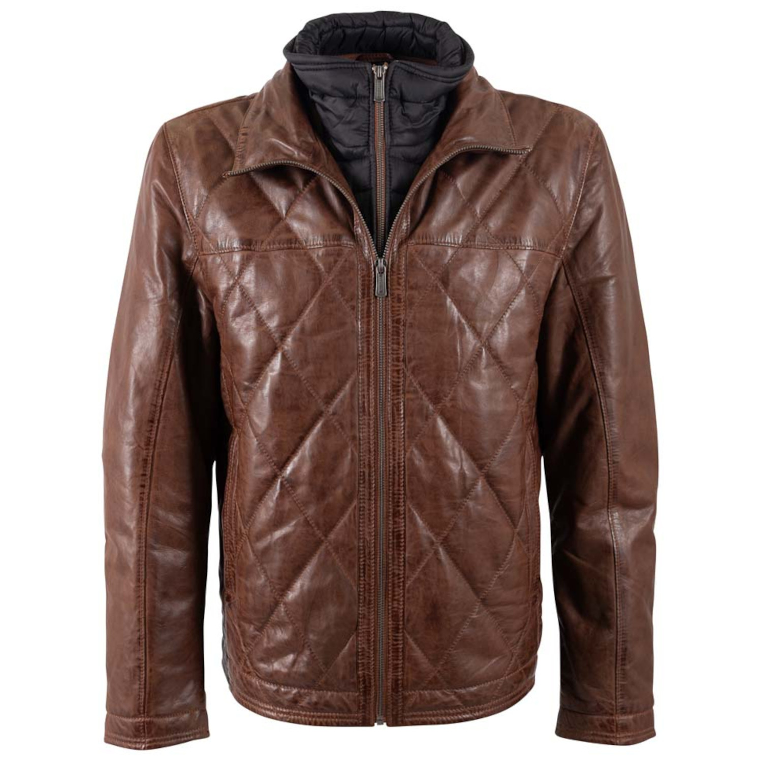 Męska skórzana kurtka Deercraft kasztanowa DMCarlsen – Kurtki skórzane