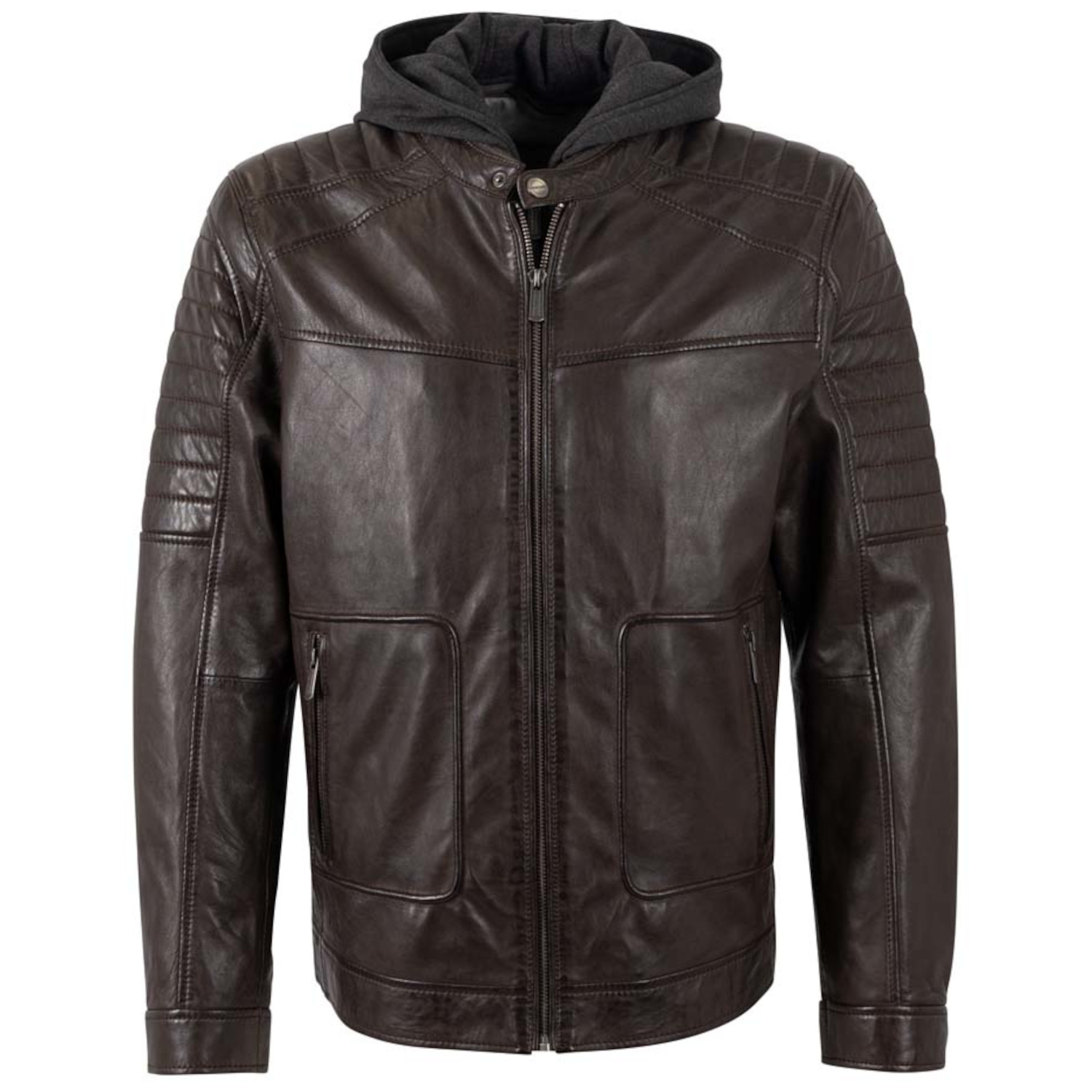 Męska skórzana kurtka Deercraft Ciemnobrązowa DMDerol – Kurtki skórzane