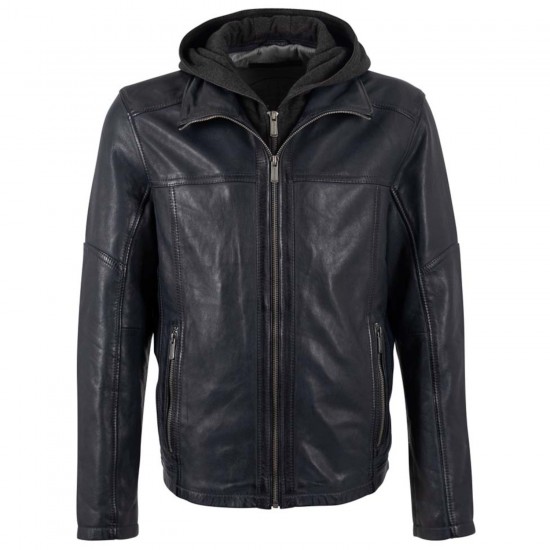 Męska skórzana kurtka Deercraft granatowa DMDorsey