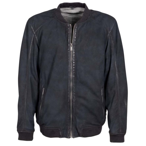 Męska skórzana kurtka Deercraft Czarna/Granatowa DMDraven