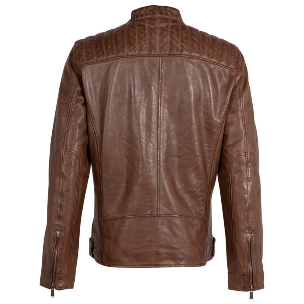 Męska skórzana kurtka Deercraft Ciemny koniak DMElvon