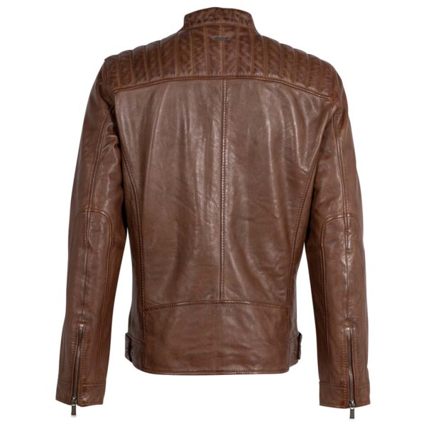 Męska skórzana kurtka Deercraft Ciemny koniak DMElvon