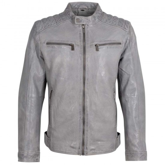 Męska skórzana kurtka Deercraft Szara DMElvon