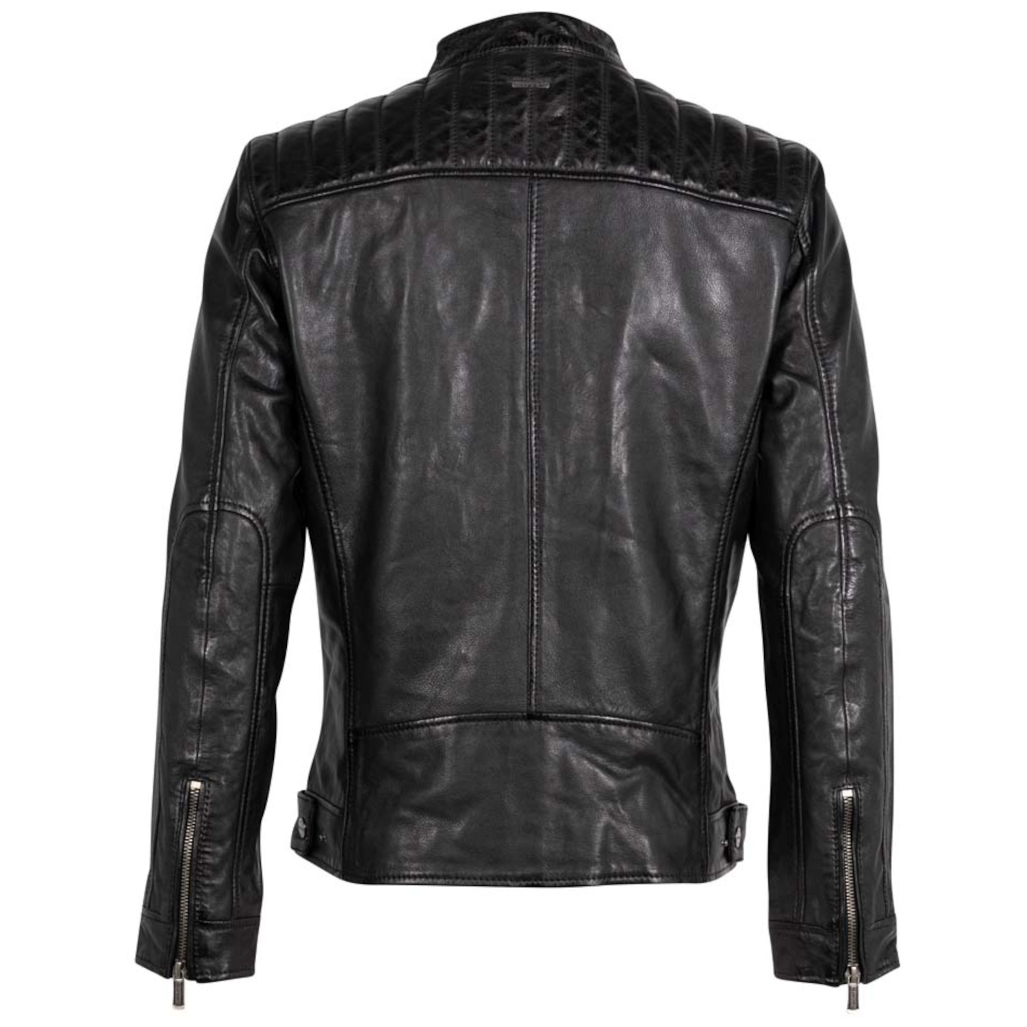 Męska skórzana kurtka Deercraft Czarna DMElvon – Kurtki skórzane