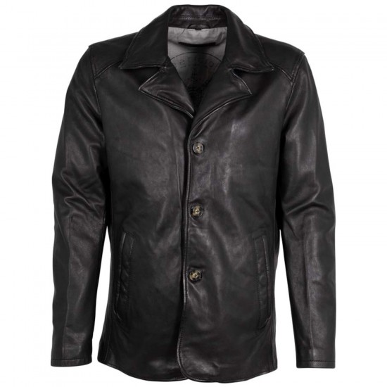 Męska skórzana kurtka Deercraft Czarna DMJacco
