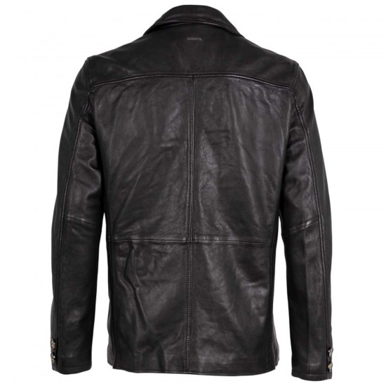 Męska skórzana kurtka Deercraft Czarna DMJacco