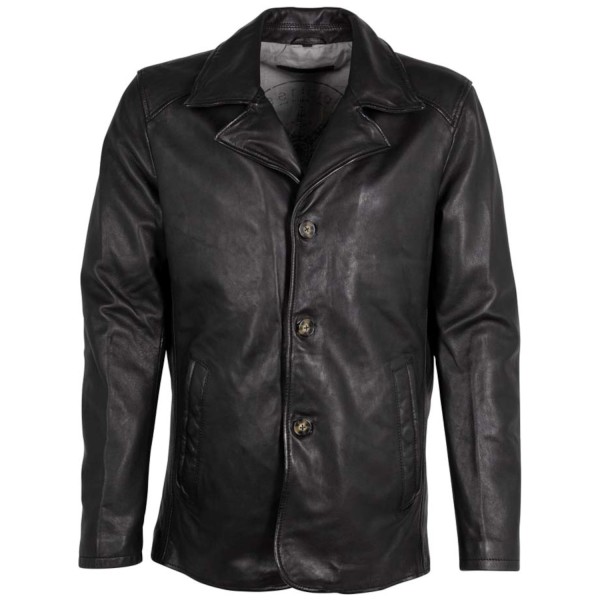 Męska skórzana kurtka Deercraft Czarna DMJacco