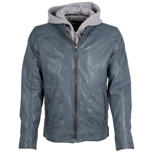 Męska skórzana kurtka Deercraft Denim Blue DMJonnes