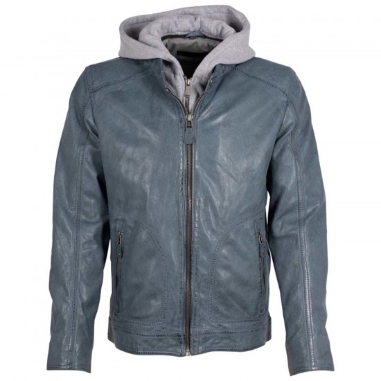 Męska skórzana kurtka Deercraft Denim Blue DMJonnes