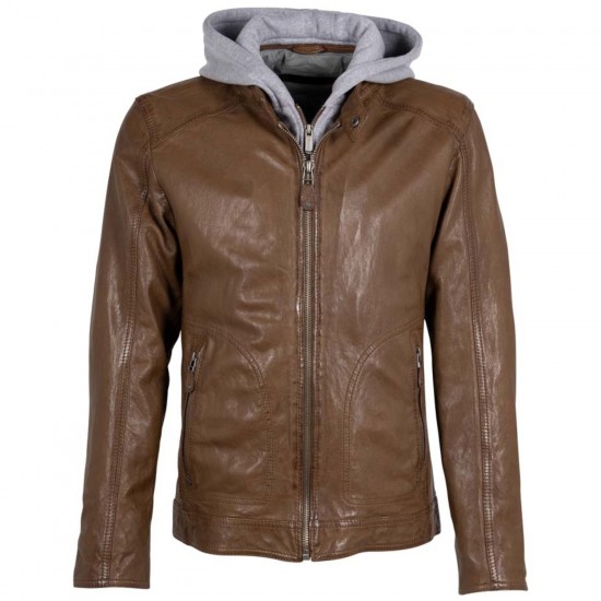 Męska skórzana kurtka Deercraft jasnobrązowa DMJonnes