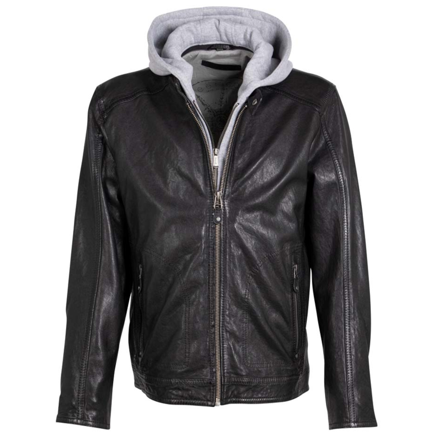 Męska skórzana kurtka Deercraft Czarna DMJonnes – Kurtki skórzane