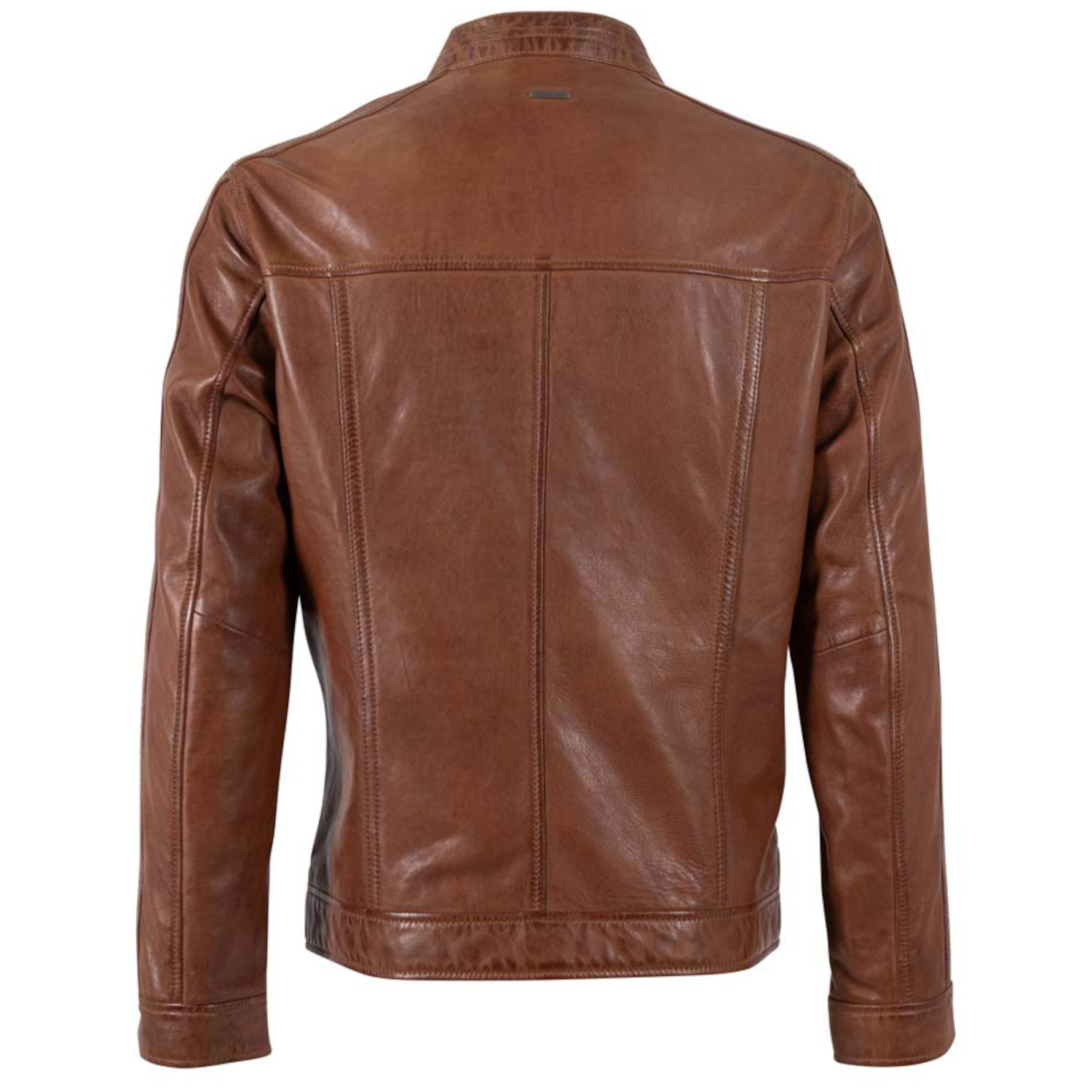 Męska skórzana kurtka Deercraft Ciemny koniak DMLoukas – Kurtki skórzane