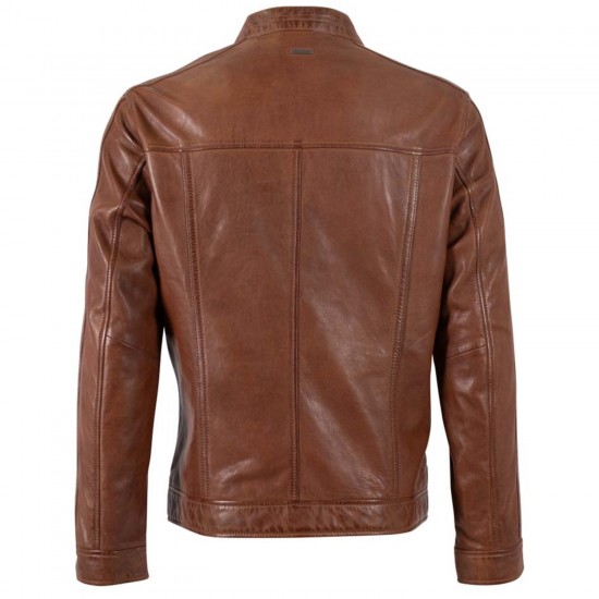 Męska skórzana kurtka Deercraft Ciemny koniak DMLoukas