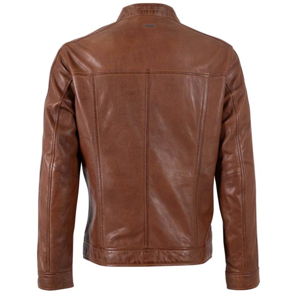 Męska skórzana kurtka Deercraft Ciemny koniak DMLoukas