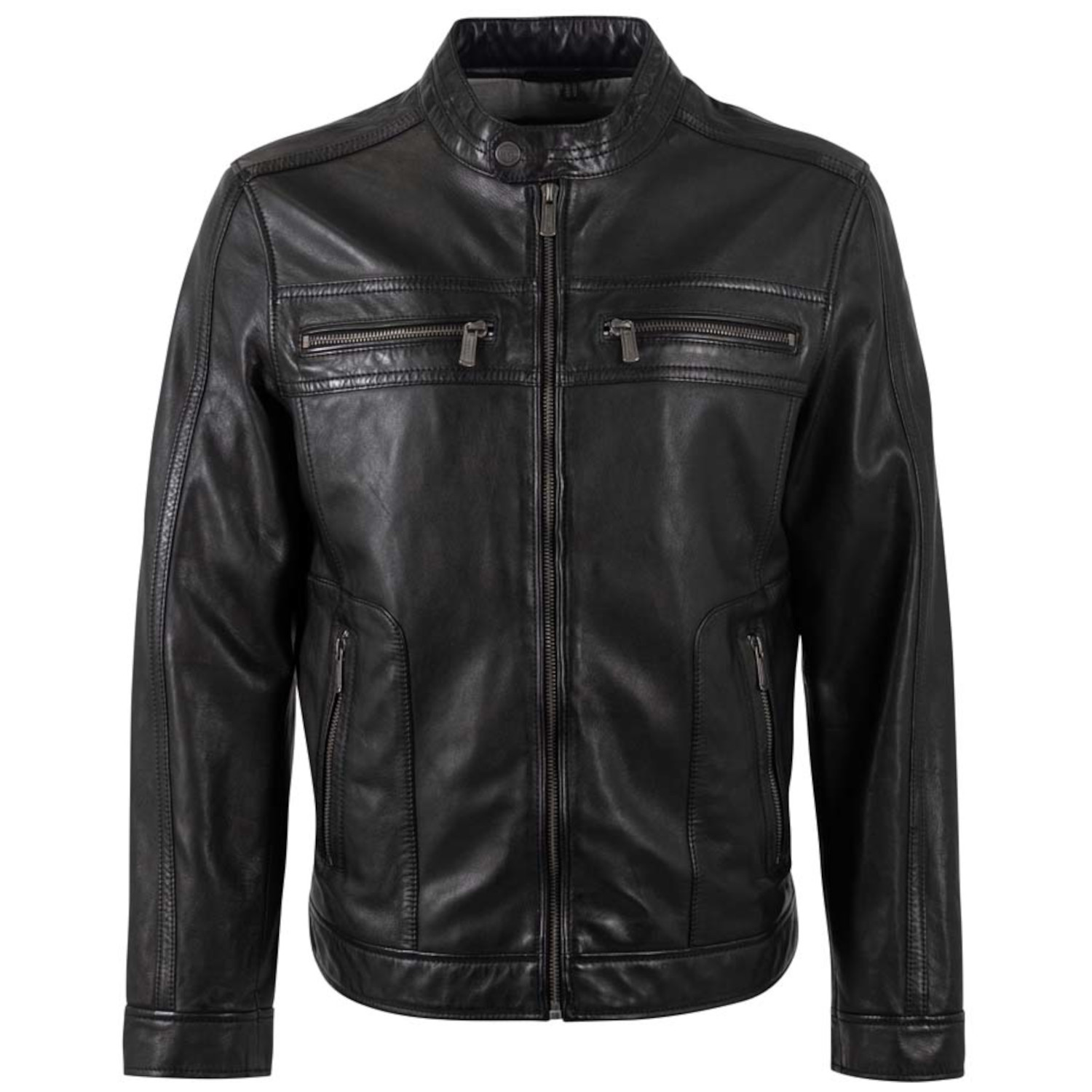 Męska skórzana kurtka Deercraft Czarna DMLoukas – Kurtki skórzane