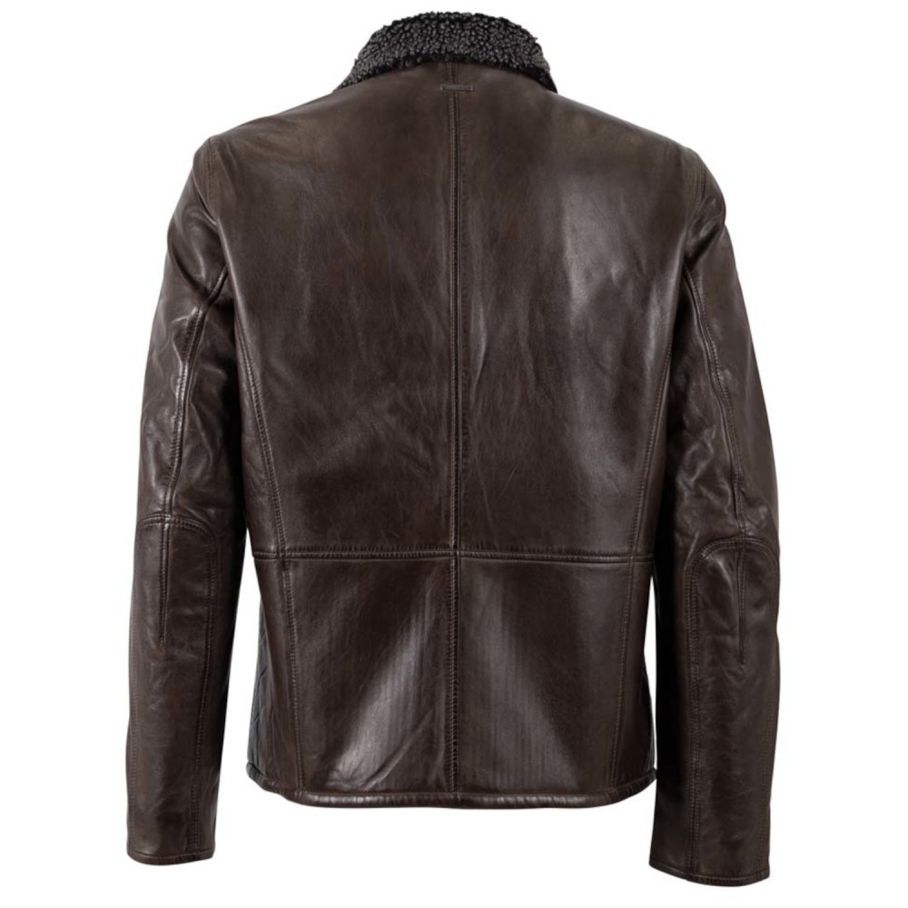 Męska skórzana kurtka Deercraft Ciemnobrązowa DMNaotis