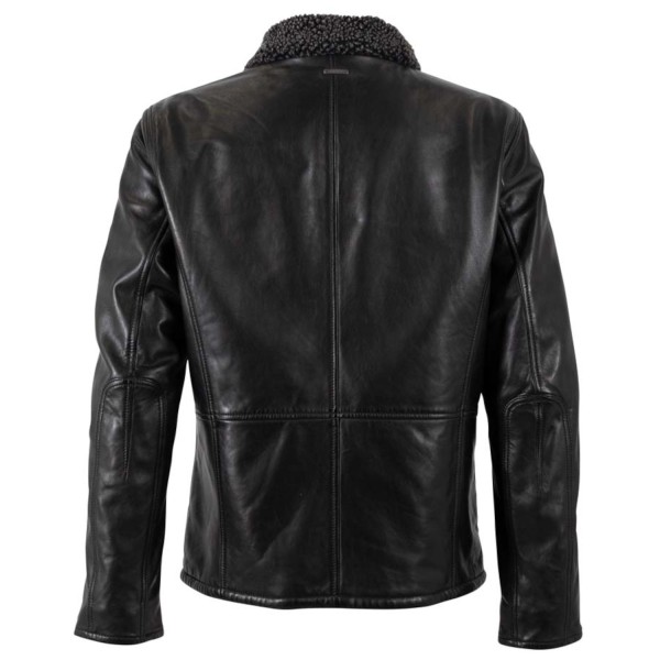 Męska skórzana kurtka Deercraft Czarna DMNaotis