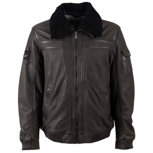 Męska skórzana kurtka Deercraft Ciemny antracyt DMThelio