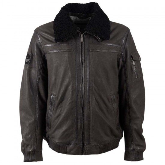 Męska skórzana kurtka Deercraft Ciemny antracyt DMThelio